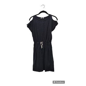Gap girls Navy blue sparkle tie front dress‎